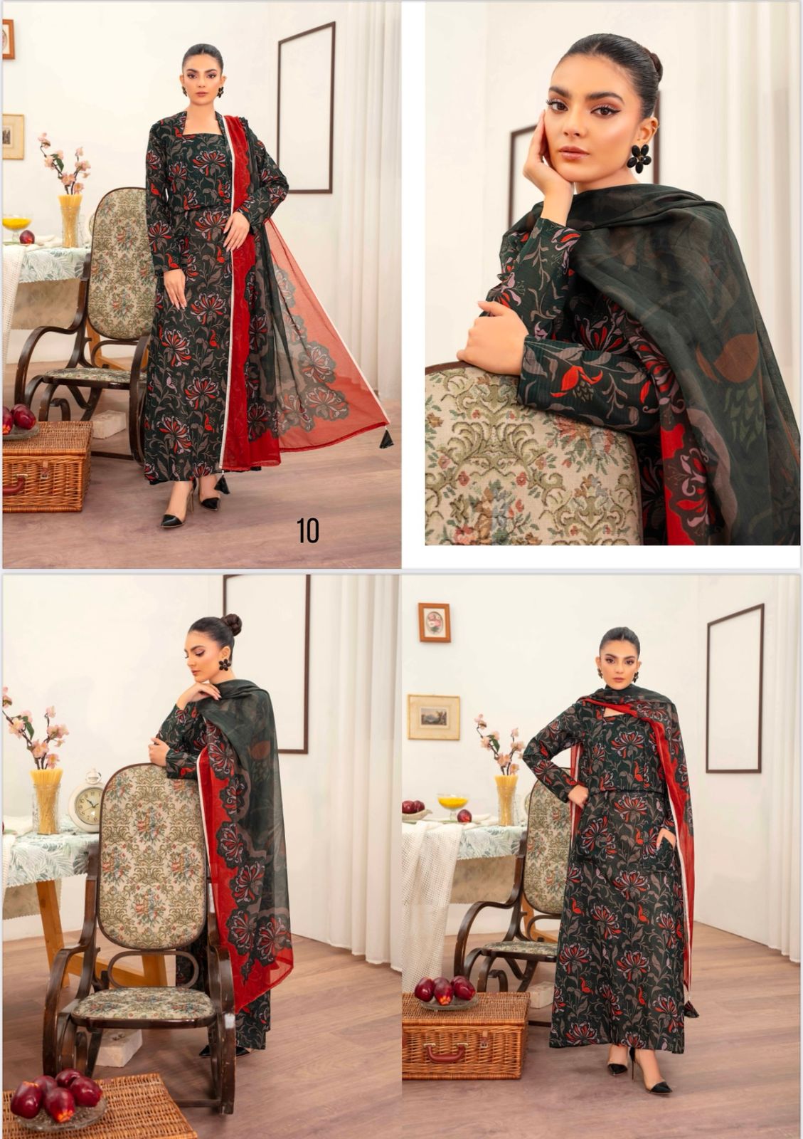 3-Piece All Over Digital Print with Lawn Dupatta